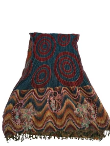 Anthropologie Vismaya Wool Scarf Embroidered Flowers - Picture 1 of 7