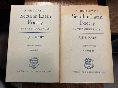 A History of Secular Latin Poetry 2nd ED by F. J. E. Raby 1967 2 HC/DJ NEAR FINE - Image 1 of 4