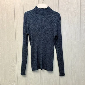 Athleta Blue Mock Neck Sweater Medium - Picture 1 of 4