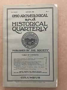 OHIO ARCHÄOLOGISCH und HISTORISCH VIERTELJÄHRLICH Januar 1925 Kanallecken Gipfel - Bild 1 von 9