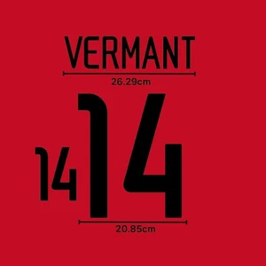 2002 Belgien Home Name Set VERMANT #14 Heat Transfer Patch Fan Kit - Bild 1 von 3