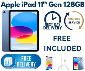 Apple iPad 11th gen 128GB A16 10.9 Inches WiFi Blue Colour 11th Gen 2025 - Picture 1 of 13