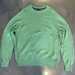 Suéter Lands End Drifter Para Hombres XL 46-48 Verde Cuello Redondo Pullover Clásico Informal - Imagen 1 de 6