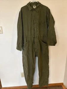 Vintage 70er OG-107 Militär Overall grün Satin Utility Fatigues Vietnam USA Gr. L - Bild 1 von 10