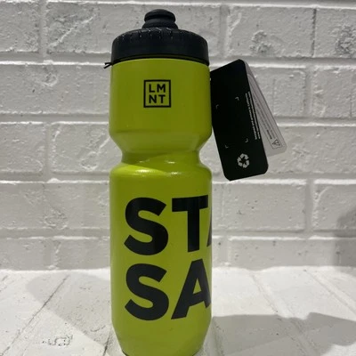 LMNT Stay Salty AF Bright Yellow 24 Oz Sports Water Bottle NICE! - Image 1 of 3