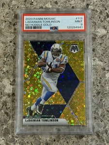 LaDainian Tomlinson 2020 Panini Mosaic No Huddle Gold Prizm #’d/10 PSA 9 como nuevo - Imagen 1 de 2