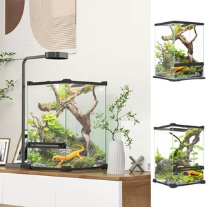PawHut Glass Reptile Terrarium, Vivarium for Lizards Frogs Snakes Turtles - Picture 1 of 23