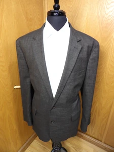 Mens Blazer Sport coat Jacket Croft & Barrow 48r Brown Gray weave Poly Bld SP#2 - Picture 1 of 6