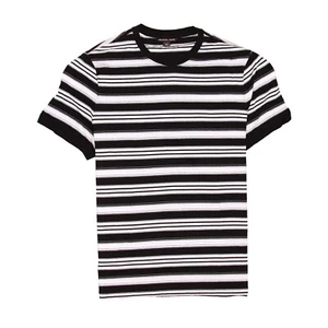 Michael Kors Mens Striped Short Sleeve Crew Neck T-Shirt (XLarge, Black/White) - Picture 1 of 3