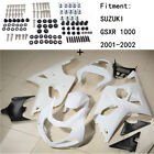 Unpainted ABS Body work Fairing Kit w/ screw For SUZUKI GSXR 1000 2001-2002