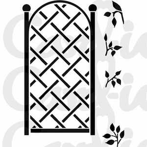 New Card-io Majestix Clear Stamps Tall Trellis - Picture 1 of 1