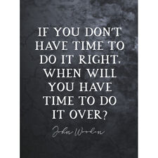 Slate Quote John Wooden Do It Right Basketball Coach Canvas Art Print Poster