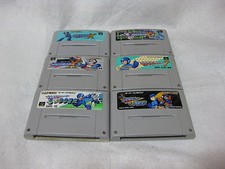 Lot 6 Rock Man Mega Man 7 X X2 X3 Megaman & Bath Forte Soccer Nintendo Japan
