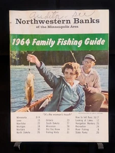 Vtg 1964 MN Minnesota Family FISHING GUIDE Kodachrome by LES KOUBA 31 pages 6" - Picture 1 of 4