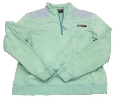 Top Pullover Vineyard Vines Marthas Vineyard Mujer Talla S Verde Púrpura 1/4 Cremallera Foto 1 de 4