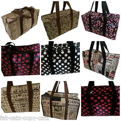 10+ DESIGNS DAMEN SEIDIG WOCHENEND HANDTASCHE HALTBAR ÜBER NACHT REISE EINKAUFSTASCHE - Bild 1 von 4