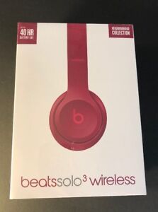 Beats by Dr Dre Solo 3 Wireless On-Ear Headphone [ Neighborhood Brick Red ] NEW