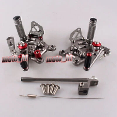 2x Footpegs Footrests Rear Foot Pegs Set Silver For Aprilia RSV4 2009 2010 2011 - Image 1 of 4