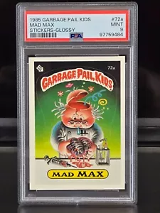 Tarjeta adhesiva Garbage Pail Kids Mad Max #72a 1985 brillante serie 2 | PSA 9 como nueva - Imagen 1 de 4