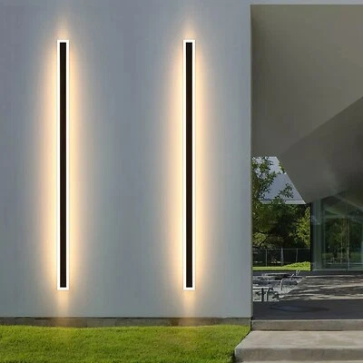 LED Wall Light Sconce Waterproof Modern Outdoor Lamp Exterior Lights Long Strip - Image 1 of 4