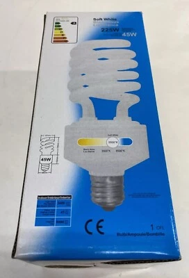 Soft White Compact Flourescent (CFL) Bulb 45W Daylight Balanced HK-45W Bulb - Image 1 of 4