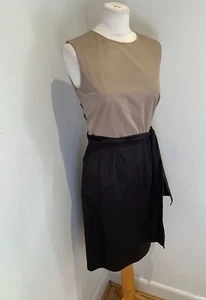 Hobbs tie waist sheath dress 12 VGC semi fitted pencil lined colour block - Picture 1 of 8