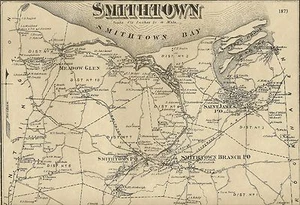 Smithtown  Kings Park  St. James  NY 1873 Map with Homeowners Names Shown - Picture 1 of 2