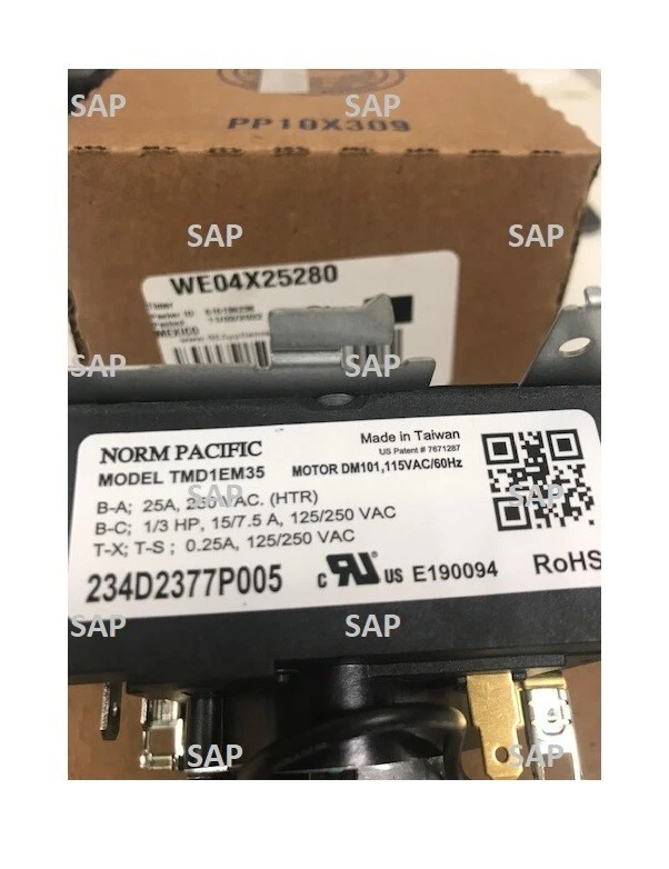 WE04X25280 NUEVO Temporizador de Control de Secadora GE Genuino PD00041300 Foto 1 de 1
