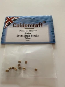 2mm Single Walnut Rigging Blocks Pack of 10 Caldercraft Model Boat Fittings - Picture 1 of 1