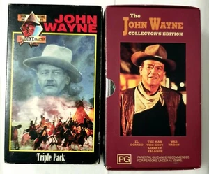 The John Wayne Collectors Edition and The Duke collections VHS Box Set Not DVD - Picture 1 of 6