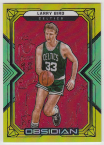 2021-22 Panini Obsidian Tmall Asia Larry Bird #134 Yellow Green Red Flood 68/99