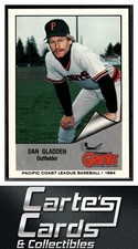 Dan Gladden 1984 Cramer Pacific Coast League #17  Phoenix Giants