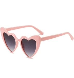 US Women Pink Lovely Heart Shape Sunglasses Bachelorette Favor Gift Sun Glasses - Picture 1 of 1