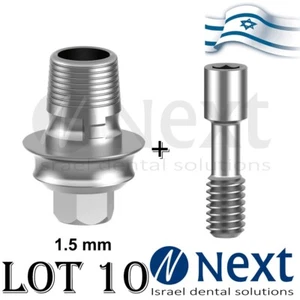 Lotx10 Internal hex T Base CAD CAM Mis WP Sirona Wide fit concave 1.5 mm hex - Picture 1 of 3
