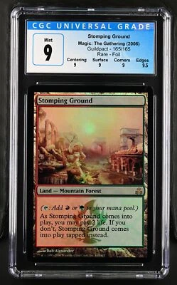 STOMPING GROUND Guildpact Foil Rare CGC 9 Q+ MTG [Nostalgium] - Image 1 of 2