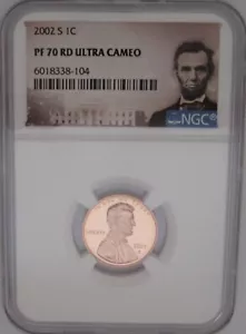 2002-S Lincoln Memorial Cent NGC PF70 RED ULTRA CAMEO - Perfect GEM GRADED PROOF - Picture 1 of 7