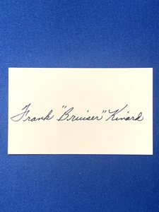 FRANK "BRUISER" KINDARD HOF SIGNED 3x5 INDEX CARD 5x NFL STAR BKLYN DODGERS PSA - Bild 1 von 3