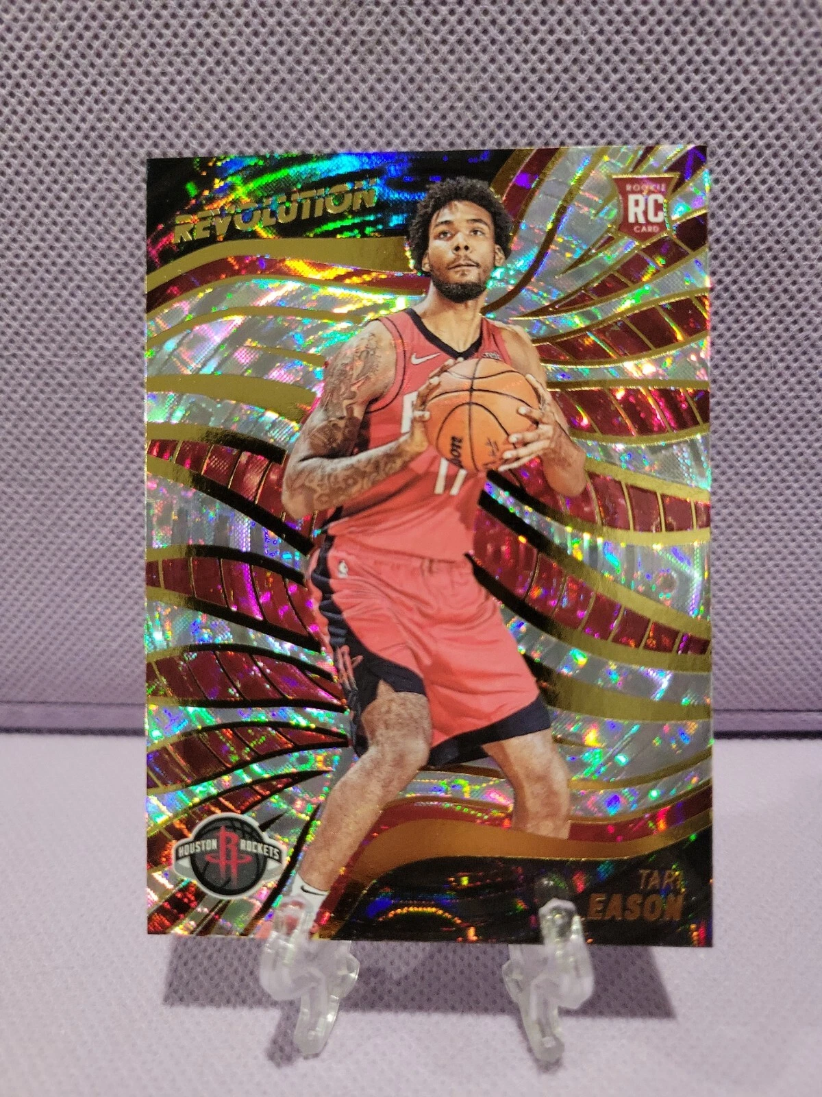 🔥2022-23 Revolution Base Rookie RC Fractal #128 Tari Eason - Houston Rockets SP