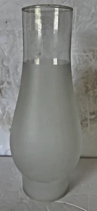 OIL LAMP CHIMNEY FROSTED GLASS 8 1/2" EXCELLENT NEW - Picture 1 of 6