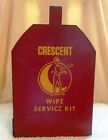Vintage Red Metal Crescent Cables Wire Service Kit Carrier 11 x 9 1/2 Inches