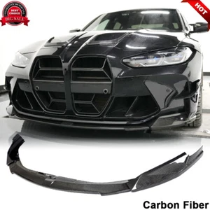 For BMW G80 M3 G82 G83 M4 2021-24 REAL CARBON Front Bumper Lip Spoiler Body Kit - Bild 1 von 12