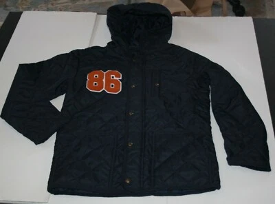 Nuevo Gap Niños Niños XL 12 años Acolchado Azul Marino Chaqueta con Capucha Abrigo Broches a Presiones "86"  Foto 1 de 3