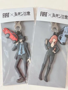 Lupine III Die Dritte Figur Gummi Schlüsselanhänger Lot 2 Set Maskottchen Jigen Japan M614 - Bild 1 von 3