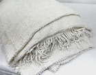 Vtg White Chenille Bedspread CUTTER Fabric Quilt Fringe Full Size Morgan Jones