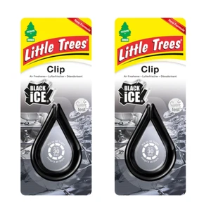 2x CLIP Little Magic Tree Car Air Freshener BLACK ICE Interior Mirror - Picture 1 of 2