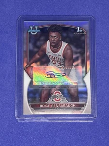 2022 Bowman University #11 Brice Sensabaugh 1st Refractor Auto 275/499 Ohio St. - Picture 1 of 2