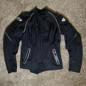 Joe Rocket Women’s Padded Motorcycle Jacket Sz Small Black & Pink Mesh Liner - Picture 1 of 17
