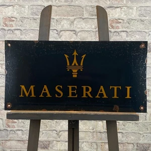 MASERATI Enamel Sign 23.6x11.8" (60x30cm) Retro Collector Garage Porcelain Decor - Picture 1 of 20