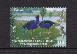 NUEVA ZELANDA FISH & GAME Council 2002 $10 pukeko nunca articulado como nuevo - Imagen 1 de 1