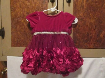 Vestido Nannette 2 piezas granate niños pequeños 0-3 Mos. Conjunto Outfit Foto 1 de 3
